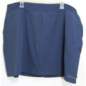 Orvis Blue Zip Pocket Skort Size XXL EUC